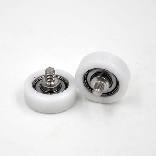 Threaded POM Covered Bearing rollers Flat Shaped