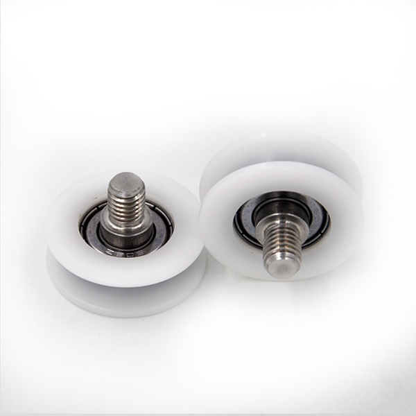 Threaded POM Covered Bearing rollers U grooved